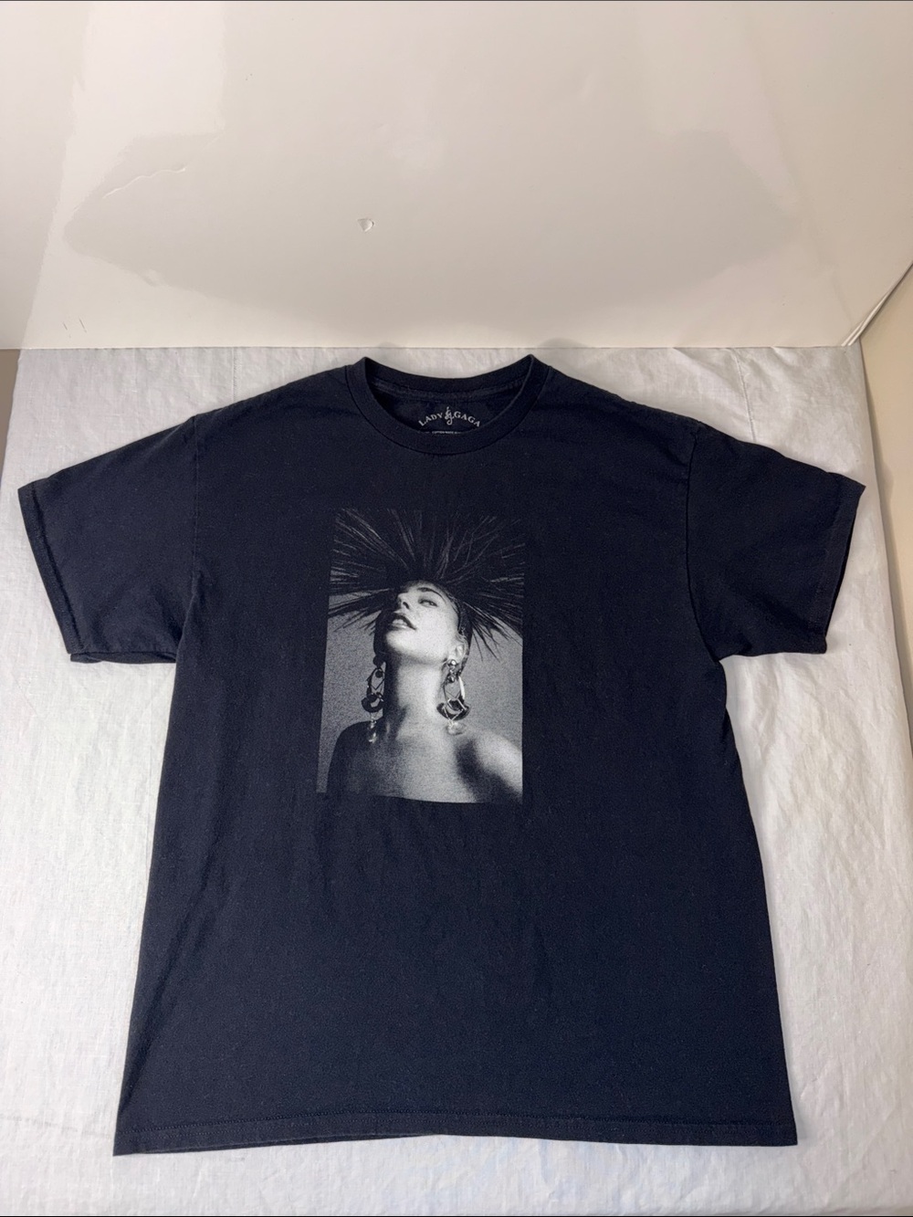 EUC Lady Gaga 2022 Las Vegas Residency t-shirt size Large Black tee